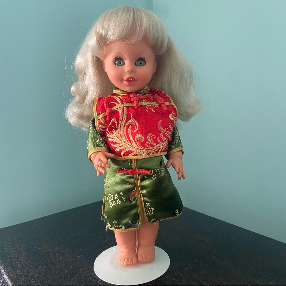 Vintage c1960-1970 Italian Zanini & Zambelli Platinum Blonde Doll